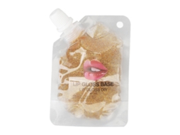 Base para Gloss Labial Leve com Brilho Dourado 20ml, Primer em Gel Hidratante para Maquiagem Labial