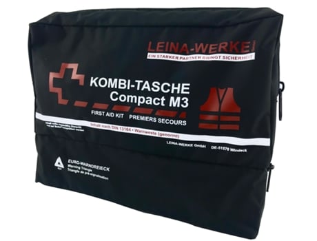 Bolsa Combinada para Carro Leina Compact M3 Conteúdo Din 13164 Preta LEINA-WERKE