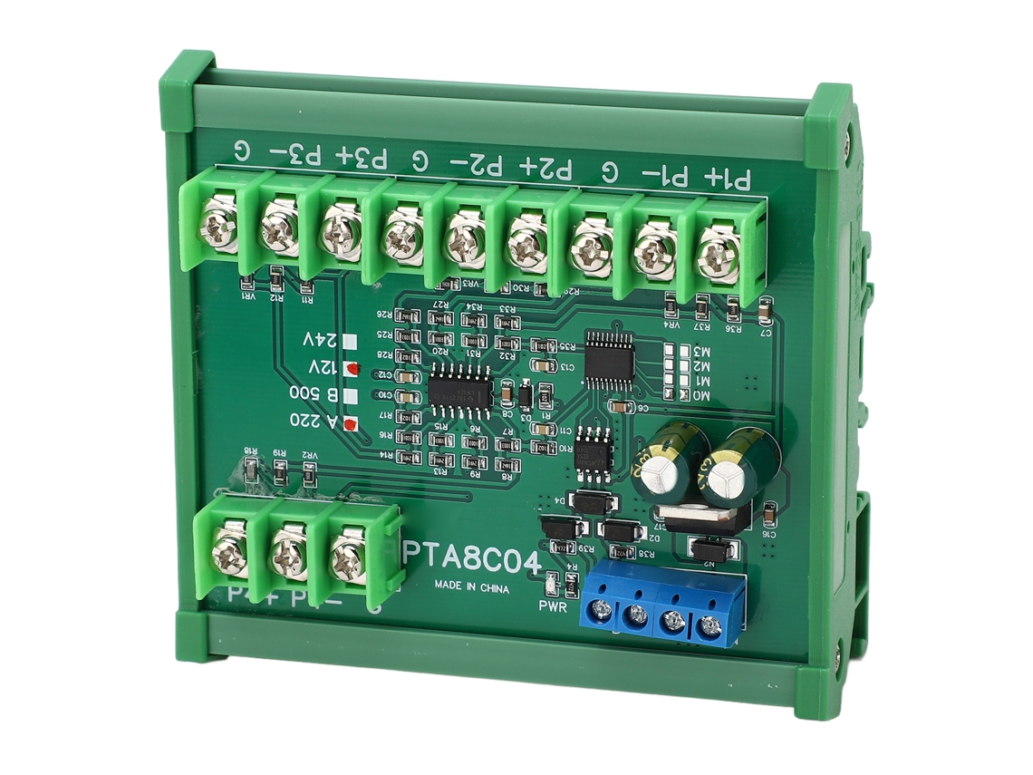 Módulo Sensor De Temperatura Pt100 Rtd Rs485 Com Carcaça De Rail Guide -40℃ A +220℃ Dc12v