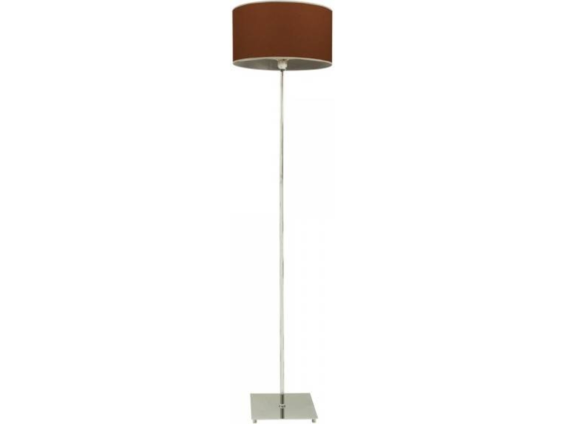 Candeeiro de Pé FABRILAMP Senderos (Castanho - E27 - Máx. 60W - Metal - Tecido)