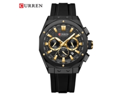 Relógio Masculino MDUG esportivo com cronógrafo, pulseira de borracha, grande mostradore