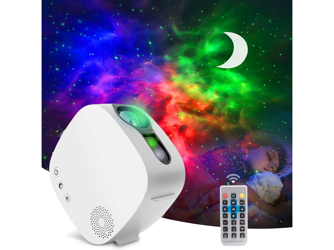 Projetor de Céu Estrelado, 4 em 1, Rotação de 360° para Projeção Nebulosas e Lua BRILVIBERA