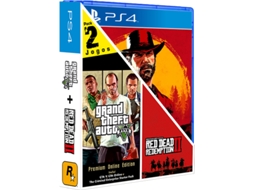 Pack 2 Jogos PS4 GTA V + Red Redemption 2 (Double Pack Edition)
