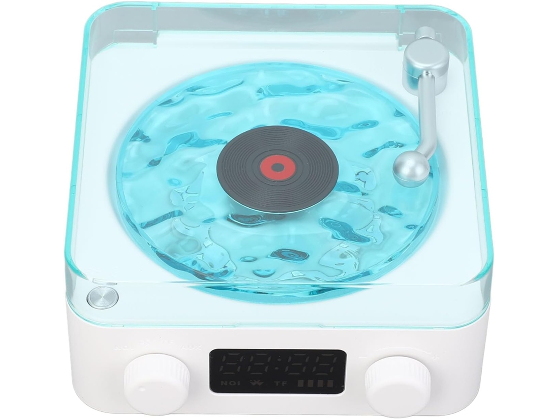 Caixa De Som Waves, Bluetooth Com Ruído Branco, 5.0 E 360 Graus, Estilo Toca-discos, Luz Ambiente,