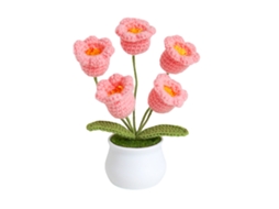 KOFIHETY Vaso De Lírio Do Vale Feito À Mão, Plantas Em Vaso Decorativas Para Casa, Flores Artificiais Arranjos Prontos