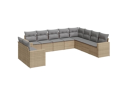 Garden Sofa Set, Garden Sofa Sets Vidaxl Bege Rattan / Vime (n/a)