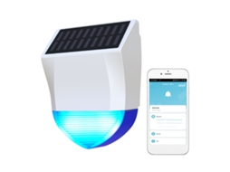 Alarme Solar Externo Wifi Com Som E Luz Inteligente