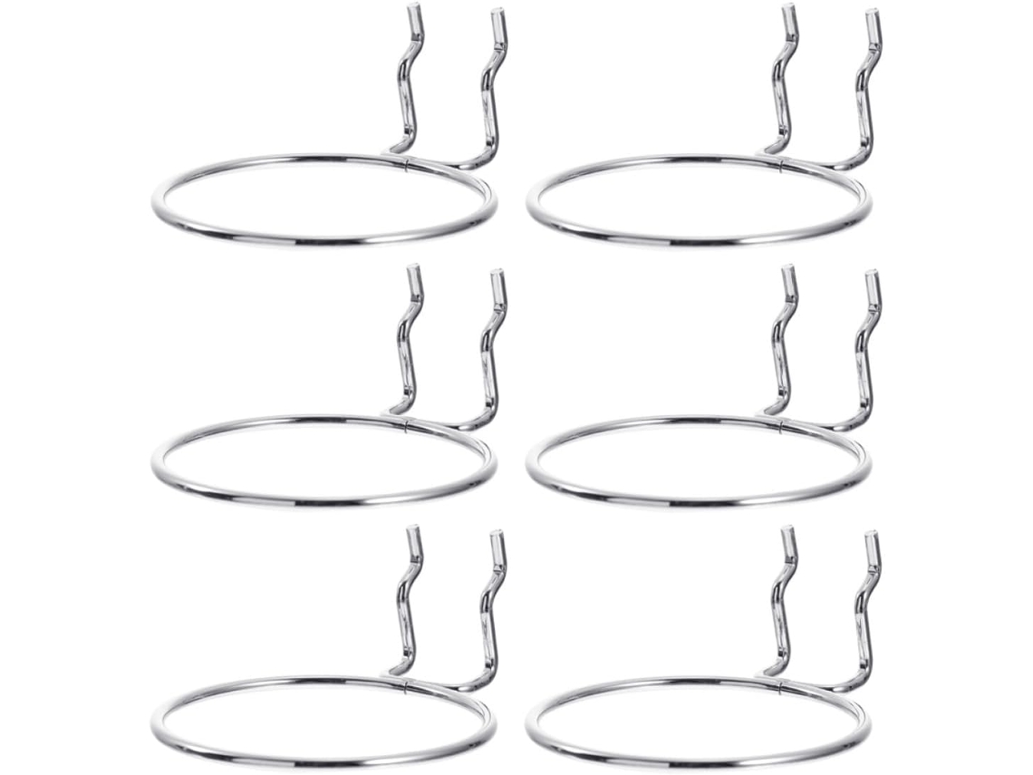 Conjunto De 6 Ganchos Redondos, Suporte Prático Para Painéis Perfurados, Prata, Econômico