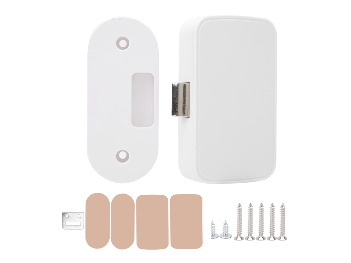Trava Inteligente para Gaveta Sem Chave com Controle App Bluetooth Tuya Bateria Aaa | S/MARCA