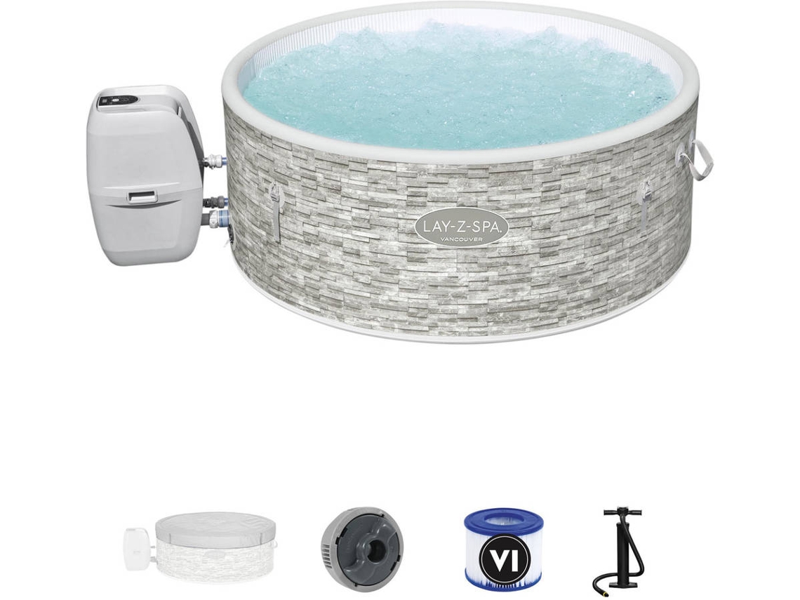 Spa Insuflável BESTWAY Lay-Z-Spa Vancouver Para 3-5 pessoas Redondo 155x60 cm
