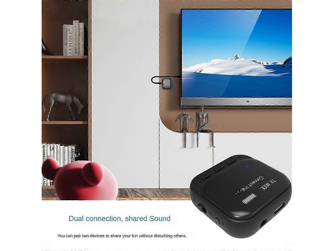 Receptor Bluetooth Com Display Bluetooth 5.2, Transmissor E Receptor Bluetooth 2 Em 1 De 3,5 Mm, Portátil Para Carro PENGDSJE