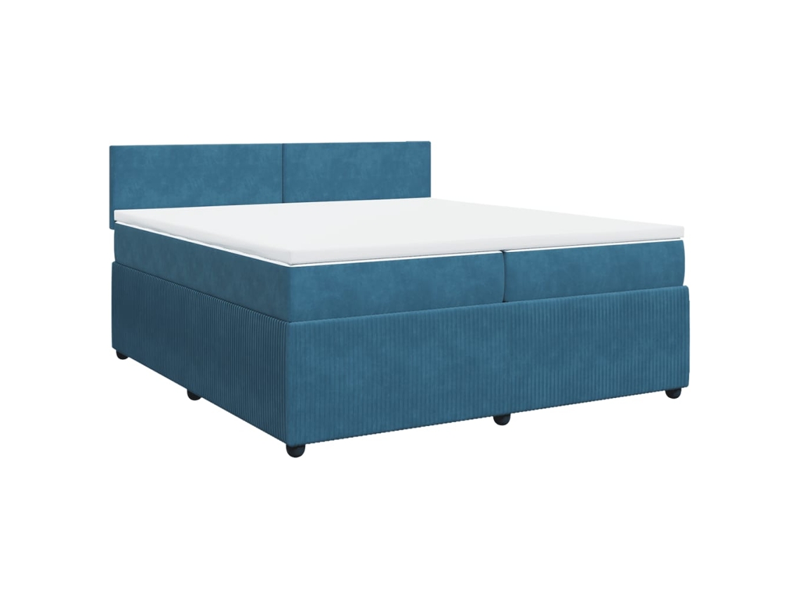 Box Spring Bed, Box Spring Beds Vidaxl Azul Veludo (200 X 200 Cm)