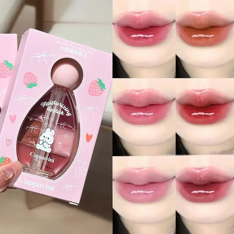 Gloss Labial Hidratante Em Seis Cores, Fácil De Aplicar.