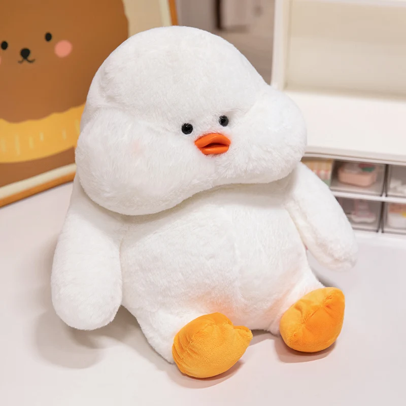 (pato Branco, Aproximadamente 35 Cm) Lindo Brinquedo De Pelúcia Em Estilo Desenho Animado.