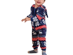 Laxiscreed Pijamas Natalícios Com Estampa De Veado Para Bebés 9-12 Meses, Roupa De Dormir Festiva