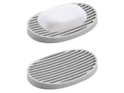 Prato de Sabão de Silicone Ecológico Fácil de Limpar para Casa de Banho e Cozinha Pack de 2 RNEMITERY