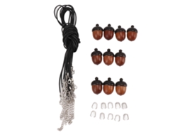 Laxiscreed Conjunto De 10 Colares De Nó De Madeira Com Fecho De Conhaque E Cordão De Nylon Para Diy Decorar