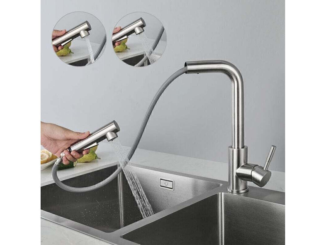 Pulverizador Para Torneira De Cozinha, Batedeira De Cozinha Com Pulverizador Retrátil E Rotação De 360°