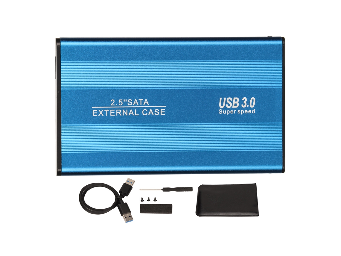 Carcaca de Hdd Usb3.0 2.5 Polegadas 5gbps Ultra Fina Leve para Notebook Windows Mac Azul
