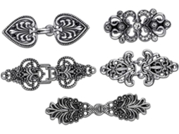 Conjunto De 5 Prendedores De Xale Vintage Para Suéteres E Cardigãs, Acessórios Em Metal Prateado.