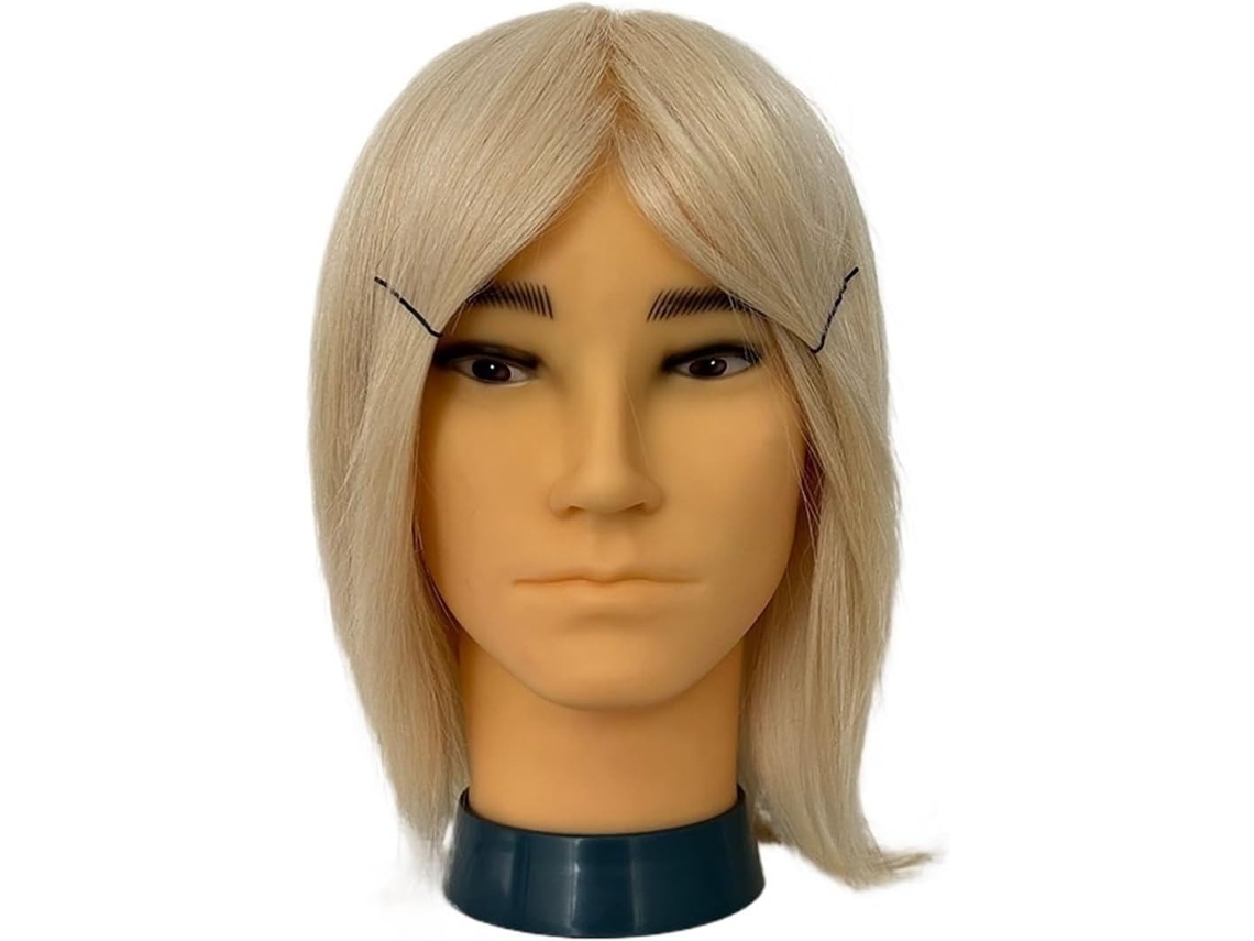 Cabeças de Manequim Masculinas SFUSHOS com Cabelo Natural para Treinamento e Penteado
