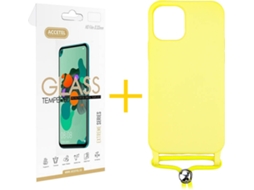 Kit Capa + Película 1 X iPhone 11 Pro Skyhe Gel Rope Amarelo