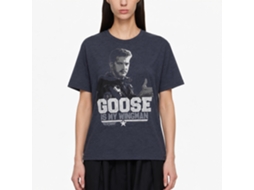 Rockinstone Top Gun Movie Winging It Heather Navy Adult T-shirt Size:l