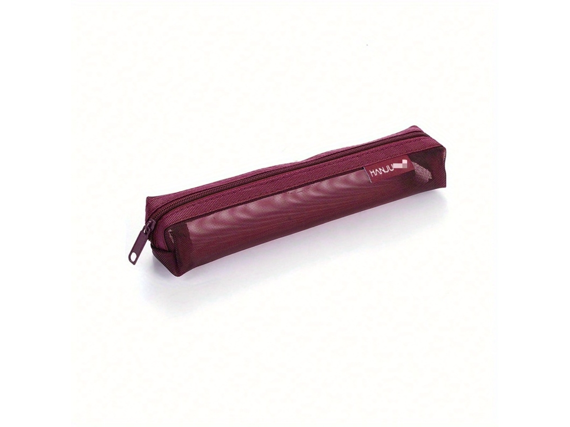 1 Estojo de Lápis de Malha Multifuncional Portátil MDUG (vermelho)