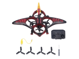 Rebe - Avião de combate com controle remoto de 2,4 GHz, sensor de gravidade, voador, de espuma, quadricóptero vermelho