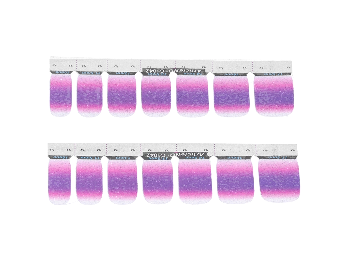 Calcomanías De Uñas Con Glitter Y Degradado, Autoadhesivas De Cobertura Completa, Pegatinas Diy Para Manicura Estilosa