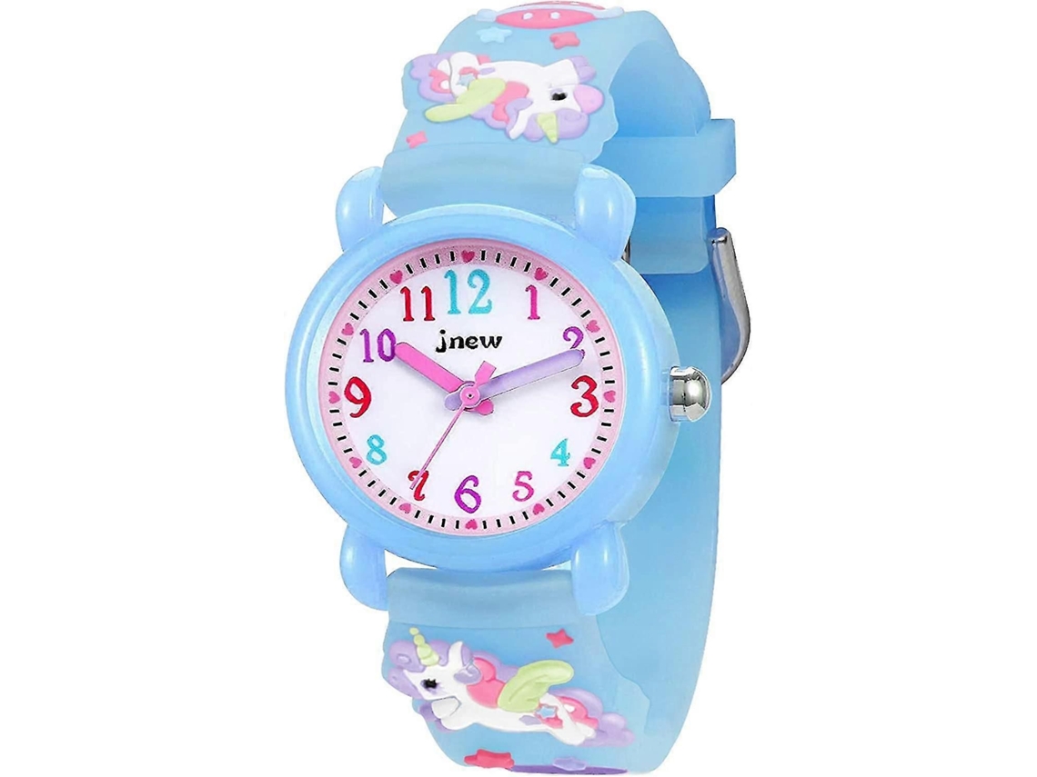 Relógio Infantil, de Quartzo Analógico 3d, Pulso para Meninos e Meninas, Infantil À Prova D'água 30m (azul GOKOCO