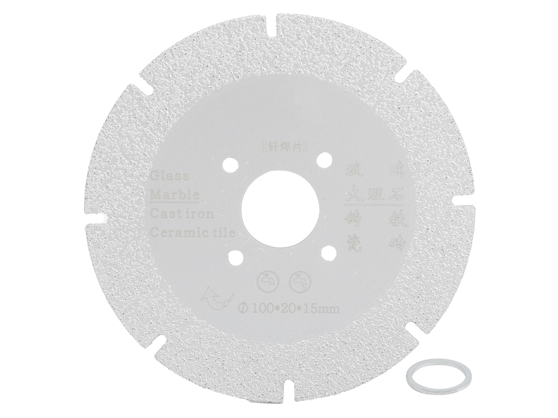 Disco de serra diamantado soldado para polimento e corte em mármore, ferramentas de ferragens, cor prata, 100x20x15mm
