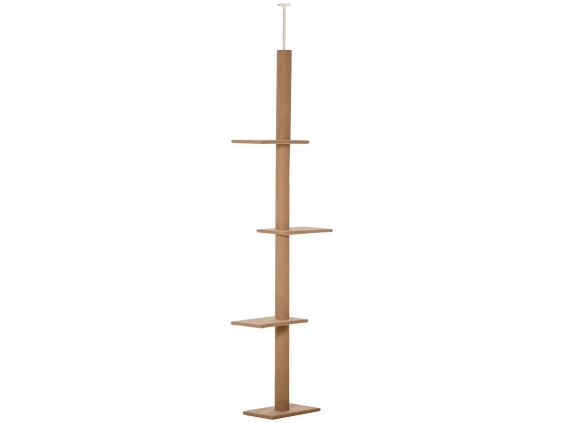 Dimm, Altura Ajustável do Arranhador para Árvore de Gato. 43l X 27w X 228 260h Cm 4 Níveis de Atividade Marrom Ge