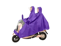 Capa Chuva Moto Oxford Impermeável com Chapéu para Moto Ciclo Outdoor Roxo