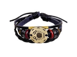 Pulseira De Bronze Com Decoração De Câncer Design Unissex