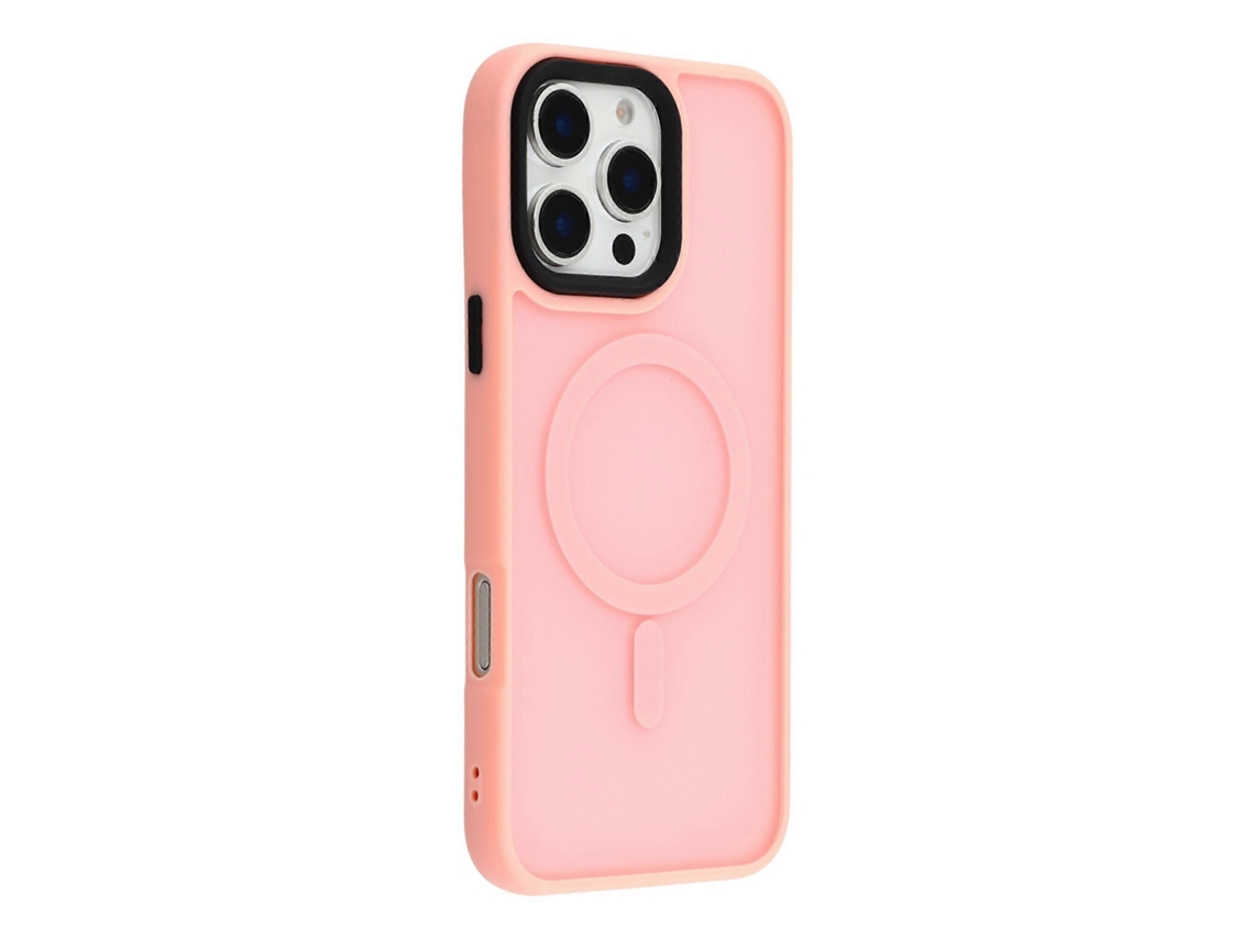 Capa Tkdaddy Para Iphone 16 Pro Max Compatível Com Magsafe Skin-touch Pc Capa De Tpu Rosa