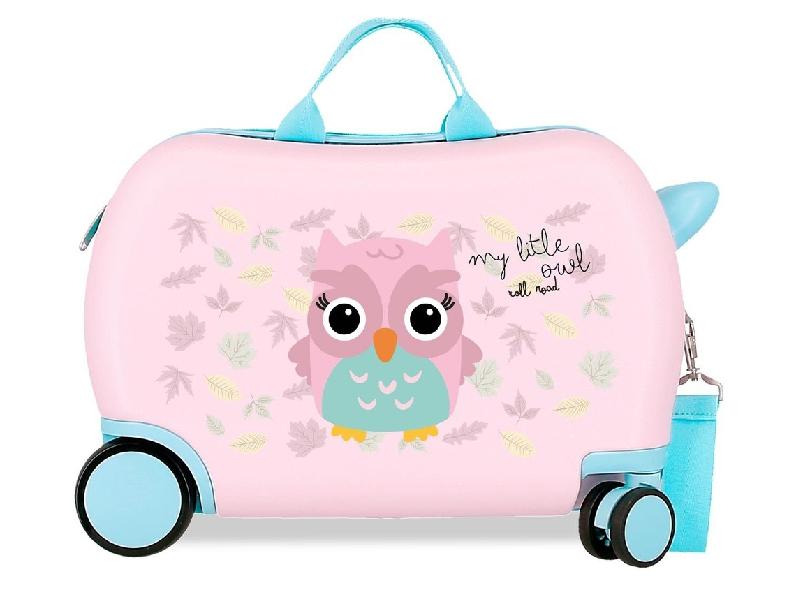 Mala Children's Roll Road Happy Pets Coruja Rosa (31x45x20cm - 28l)