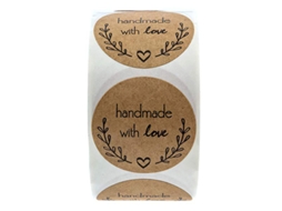 Ramo De Oliveira Redondo 2,5 Cm Em Papel Kraft Natural Para Artesanato, Decoração E Bolos. Coração Amor.