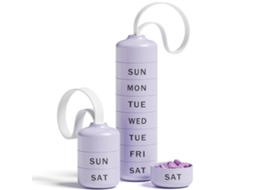 Organizador Semanal De Comprimidos Eifson 7 Dias Impermeável Sem Bpa (roxo)