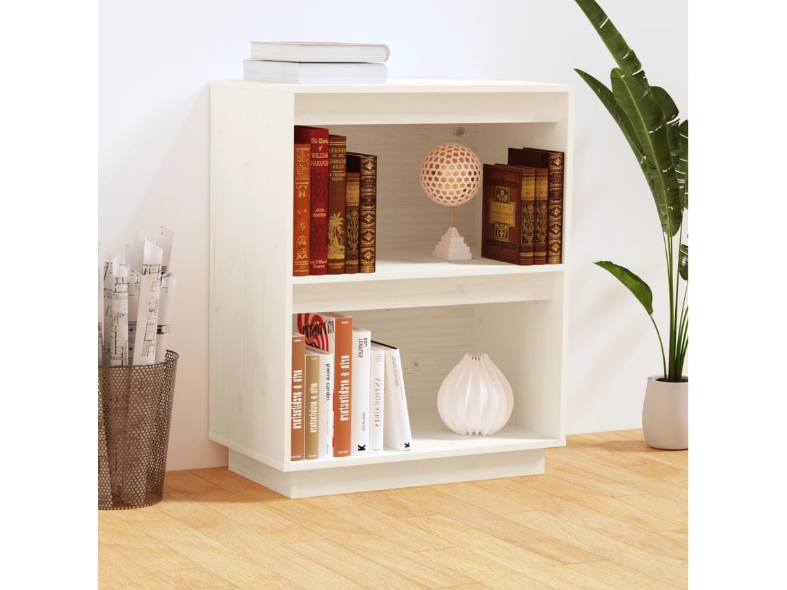Vidaxl Armário Consola 60x34x75 Cm Pinho Maciço Branco