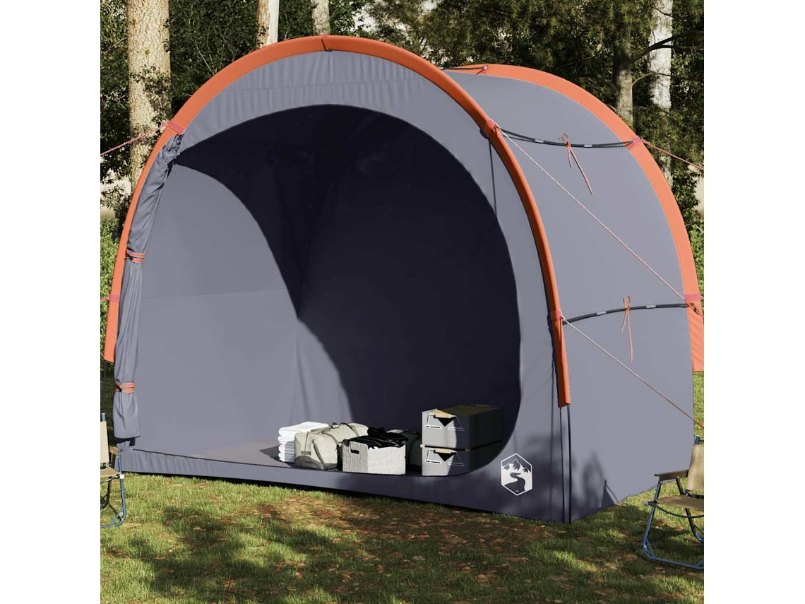 Vidaxl Tenda De Arrumação Impermeável Cinzento E Laranja