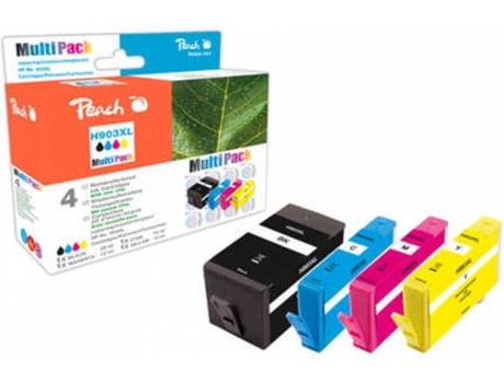 Tinteiro PEACH 320006 Compatible Preto, Ciano, Magenta, Amarelo Embalagem múltipla - 0F320006