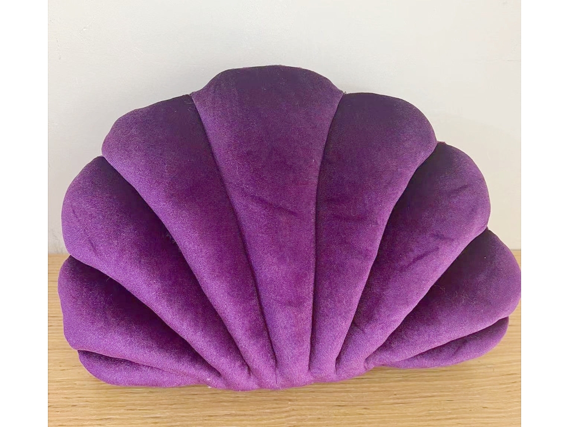 Almofada De Peluche Em Forma De Concha, Para Sofá E Sala De Estar Elysve