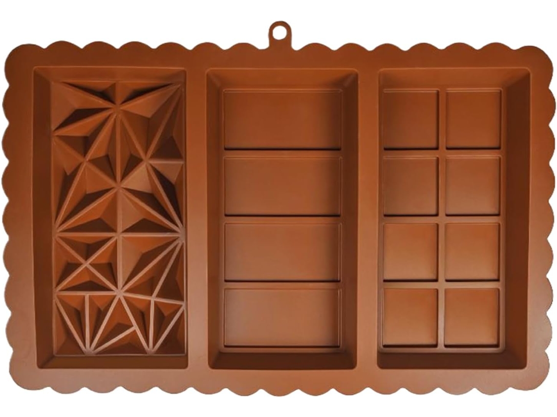 Forma Retangular De Silicone Para Barra De Chocolate Knafeh, 30,5 X 19,8 X 3 Cm, Antiaderente, Material Próprio Para