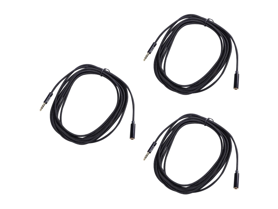 Cabo Extensor de Áudio de 3 Peças, Macho/fêmea, para Fones de Ouvido SFUSHOS (metros)