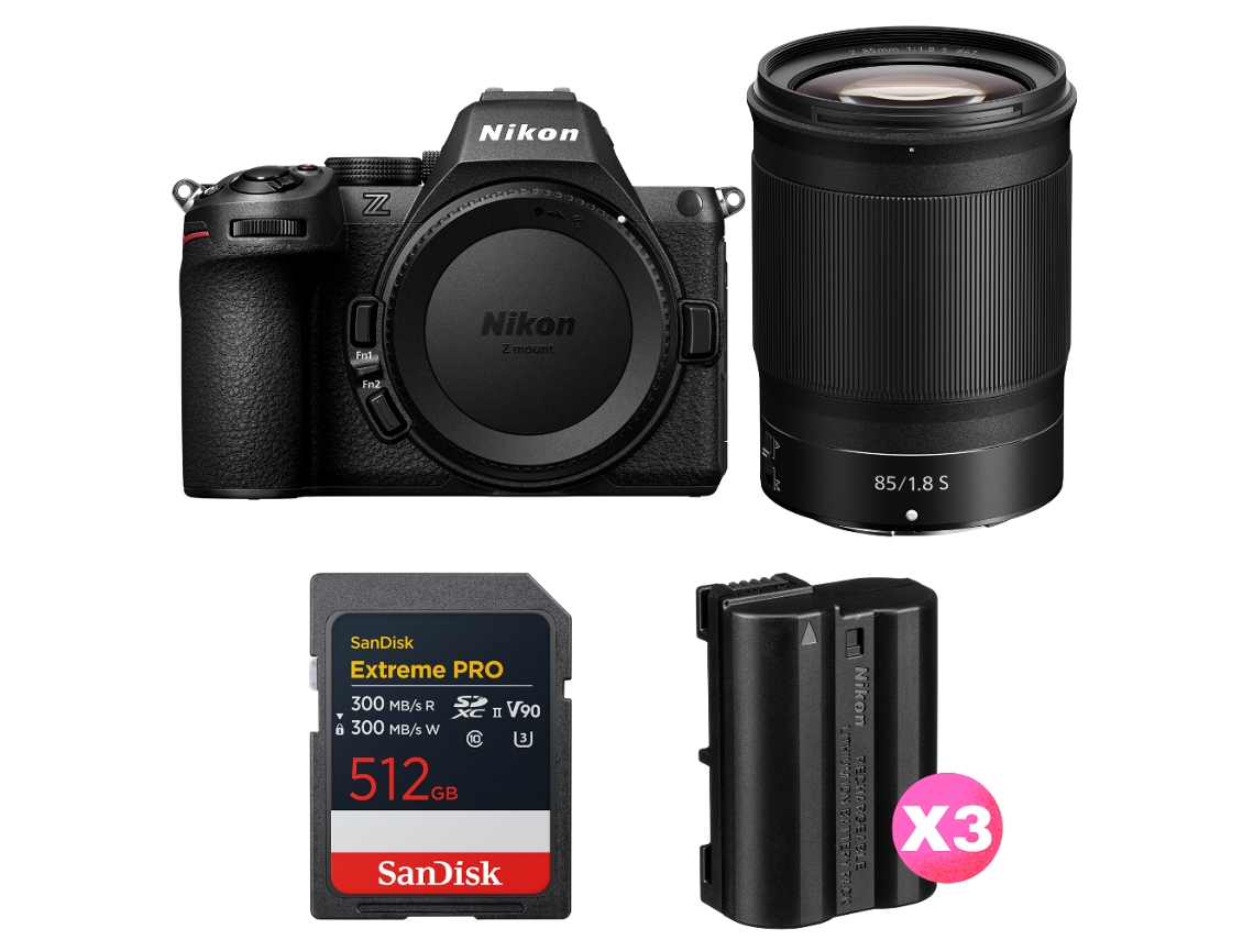 Z5 Ii + 85mm F/1.8 S + 1 Sandisk 512gb Extreme Pro Uhs ii Sdxc + 3 Nikon En el15c + Ebook “20 Dicas para Fotos Que Impressionam” NIKON
