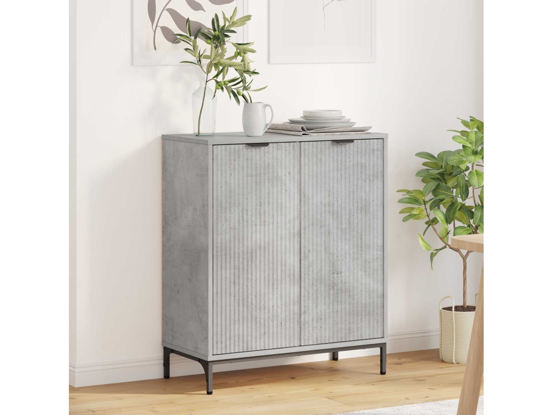 Vidaxl Buffet Cinzento 69,5 X 33 X 82 Cm Madeira Processada