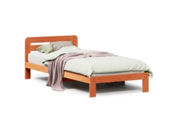 Cama Sem Colchão 90x190 cm Madeira de Pinho Maciça Castanho mel MAISON EXCLUSIVE