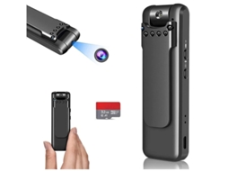 Câmera corporal HD 1080p, visão noturna automática, vestível com detecção de movimento, preta. Bestvite
