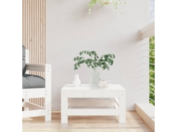 Vidaxl Apoio De Pés Para Jardim Madeira De Pinho Maciça Branco